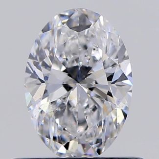 0.51 Carat Oval D VS2 - VG GIA Natural Diamond