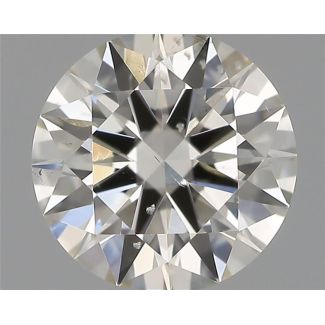 0.51 Carat Round H SI2 EX IGI Natural Diamond