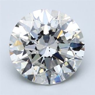 4.01 Carat Round H SI2 EX GIA Natural Diamond