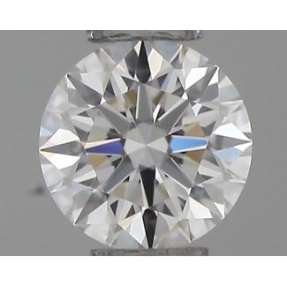 0.22 Carat Round H VVS1 EX VG GIA Natural Diamond