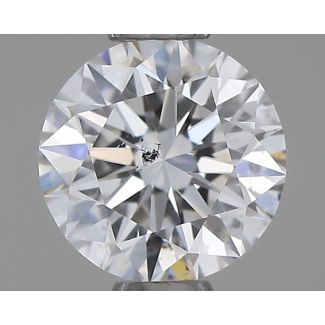 0.51 Carat Round E SI1 EX GIA Natural Diamond