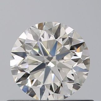 0.51 Carat Round H VVS2 G EX GIA Natural Diamond