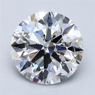 2.01 Carat Round D SI1 EX GIA Natural Diamond