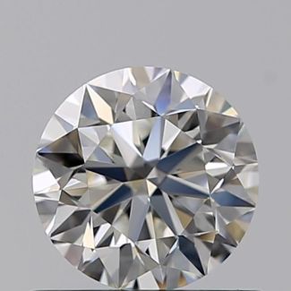 0.61 Carat Round H VVS1 VG EX GIA Natural Diamond