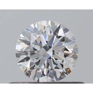 0.37 Carat Round F SI1 EX VG GIA Natural Diamond