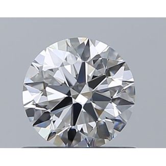 0.6 Carat Round E VVS2 EX GD GIA Natural Diamond