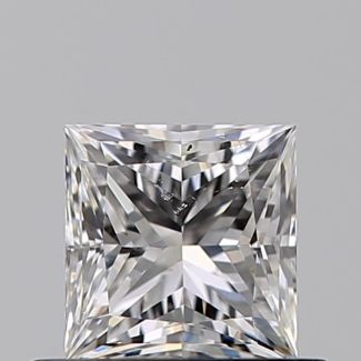 0.50 Carat Princess F SI1 - EX VG GIA Natural Diamond