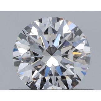 0.53 Carat Round F VVS2 EX GIA Natural Diamond