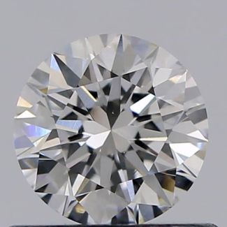 0.50 Carat Round F SI1 EX GIA Natural Diamond