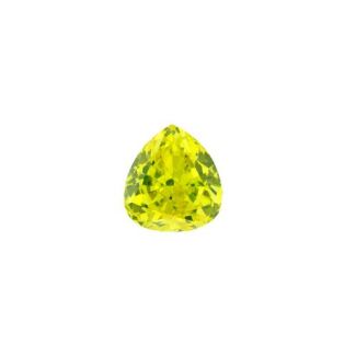 0.7 Carat Heart Fancy Vivid Green Yellow VS2 - VG GD GIA Natural Diamond