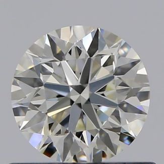 0.55 Carat Round J VVS1 EX GIA Natural Diamond