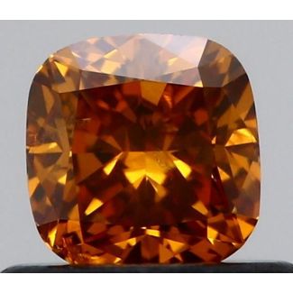 0.53 Carat Cushion Modified Fancy Brownish Orange SI2 - GD VG GIA Natural Diamond