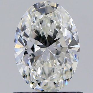 0.70 Carat Oval F VVS1 - EX VG GIA Natural Diamond