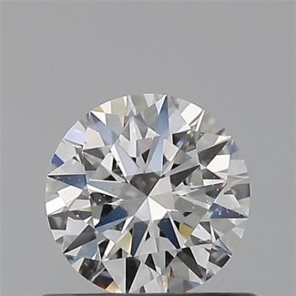 0.50 Carat Round F SI1 EX GIA Natural Diamond