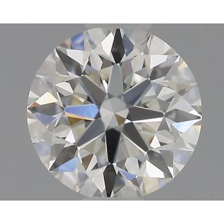 0.58 Carat Round H VVS2 EX GIA Natural Diamond