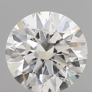 0.53 Carat Round E SI2 EX GIA Natural Diamond