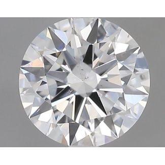 0.53 Carat Round F SI1 EX GIA Natural Diamond