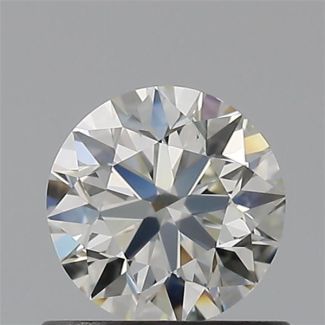 0.60 Carat Round G VVS2 EX IGI Natural Diamond