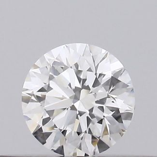 0.19 Carat Round E VVS1 EX VG GIA Natural Diamond