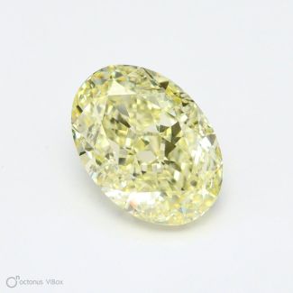 1.23 Carat Oval Fancy Light Yellow VVS1 - EX VG GIA Natural Diamond