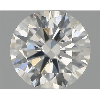 0.52 Carat Round H SI1 EX GIA Natural Diamond