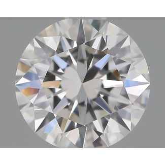 0.57 Carat Round D VVS2 EX GIA Natural Diamond