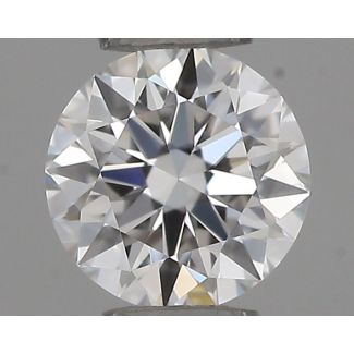 0.22 Carat Round F VVS2 EX VG GIA Natural Diamond