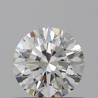 0.55 Carat Round F SI1 EX GIA Natural Diamond