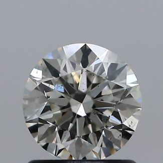 0.90 Carat Round I SI1 EX GIA Natural Diamond