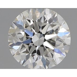 0.54 Carat Round H VVS2 EX GIA Natural Diamond