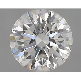 0.61 Carat Round F SI2 EX GIA Natural Diamond