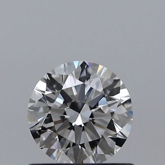 0.58 Carat Round D VVS1 EX GIA Natural Diamond