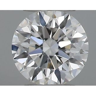 0.21 Carat Round F VVS2 EX GIA Natural Diamond