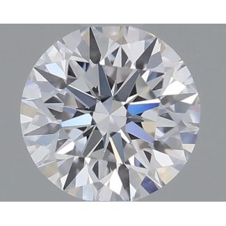 0.36 Carat Round D VVS2 EX GIA Natural Diamond