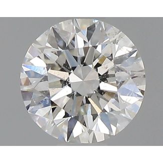 0.58 Carat Round H SI2 EX GIA Natural Diamond