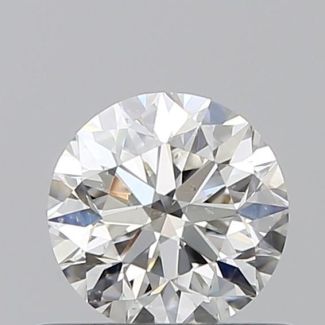 0.50 Carat Round H SI1 VG EX GIA Natural Diamond