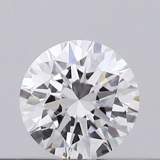 0.19 Carat Round D VVS2 EX GIA Natural Diamond