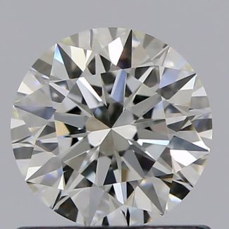 0.70 Carat Round I VVS2 EX GIA Natural Diamond