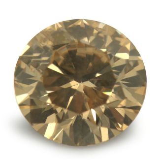 1.03 Carat Round Fancy Yellowish Brown SI1 GD NONE Natural Diamond