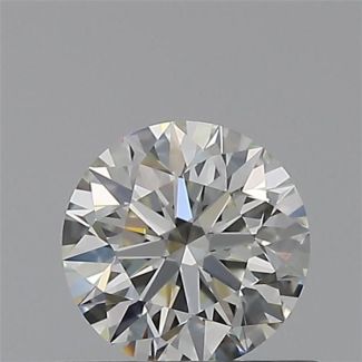 0.51 Carat Round H VVS2 EX IGI Natural Diamond