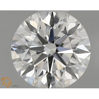 0.35 Carat Round E SI1 EX GIA Natural Diamond