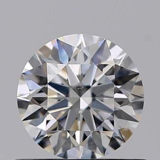 0.53 Carat Round F VS2 EX GIA Natural Diamond