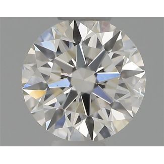 0.33 Carat Round H SI1 EX GIA Natural Diamond