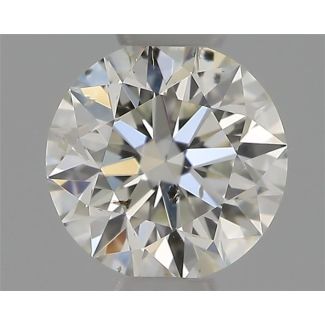 0.34 Carat Round H SI2 EX GIA Natural Diamond