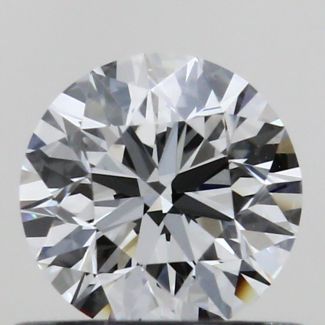 0.53 Carat Round D VVS2 EX GIA Natural Diamond