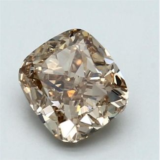 1.61 Carat Cushion Brilliant Brown VVS2 - EX VG GIA Natural Diamond