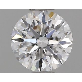 0.46 Carat Round D VVS2 EX GIA Natural Diamond