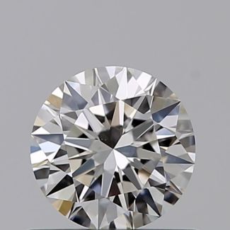 0.53 Carat Round H VVS2 EX GIA Natural Diamond