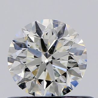 0.50 Carat Round J SI2 VG EX GIA Natural Diamond