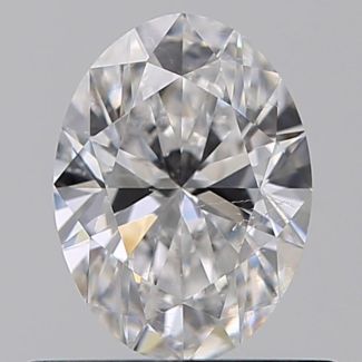 0.52 Carat Oval D SI1 - EX VG GIA Natural Diamond